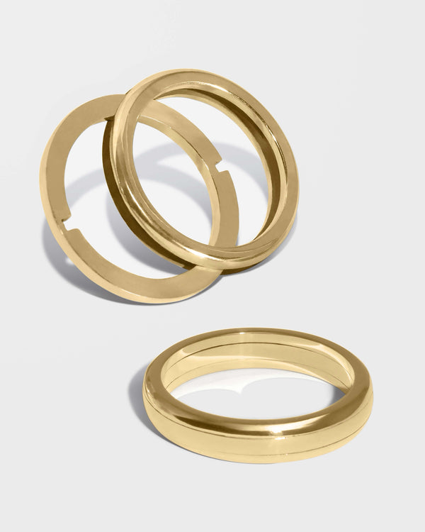 9K GOLD DEVOTION/WEDDING RING - WIDE SLIDING BAND