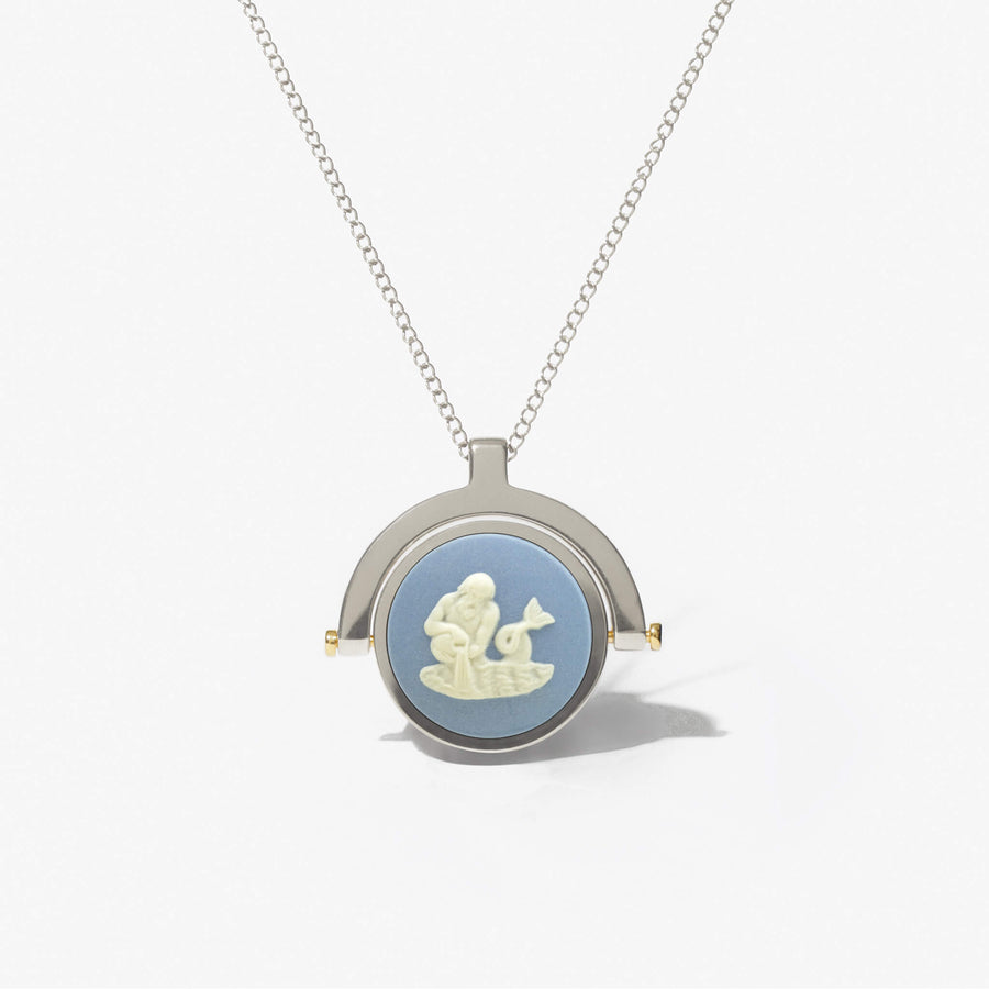 Ferian Vintage Ceramic Cameo Necklace